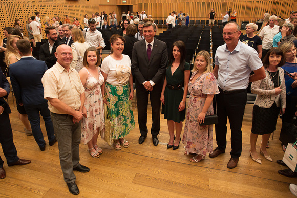 Srečanje prostovoljcev na Brdu s predsednikom Pahorjem v letu 2022