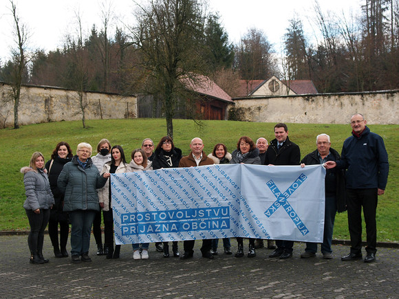 Prostovoljci občine Kamnik z županom Matejem Slaparjem